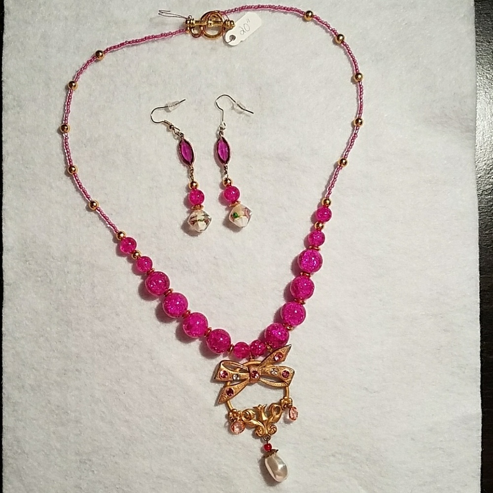 Handcrafted Necklace & Earrings Set